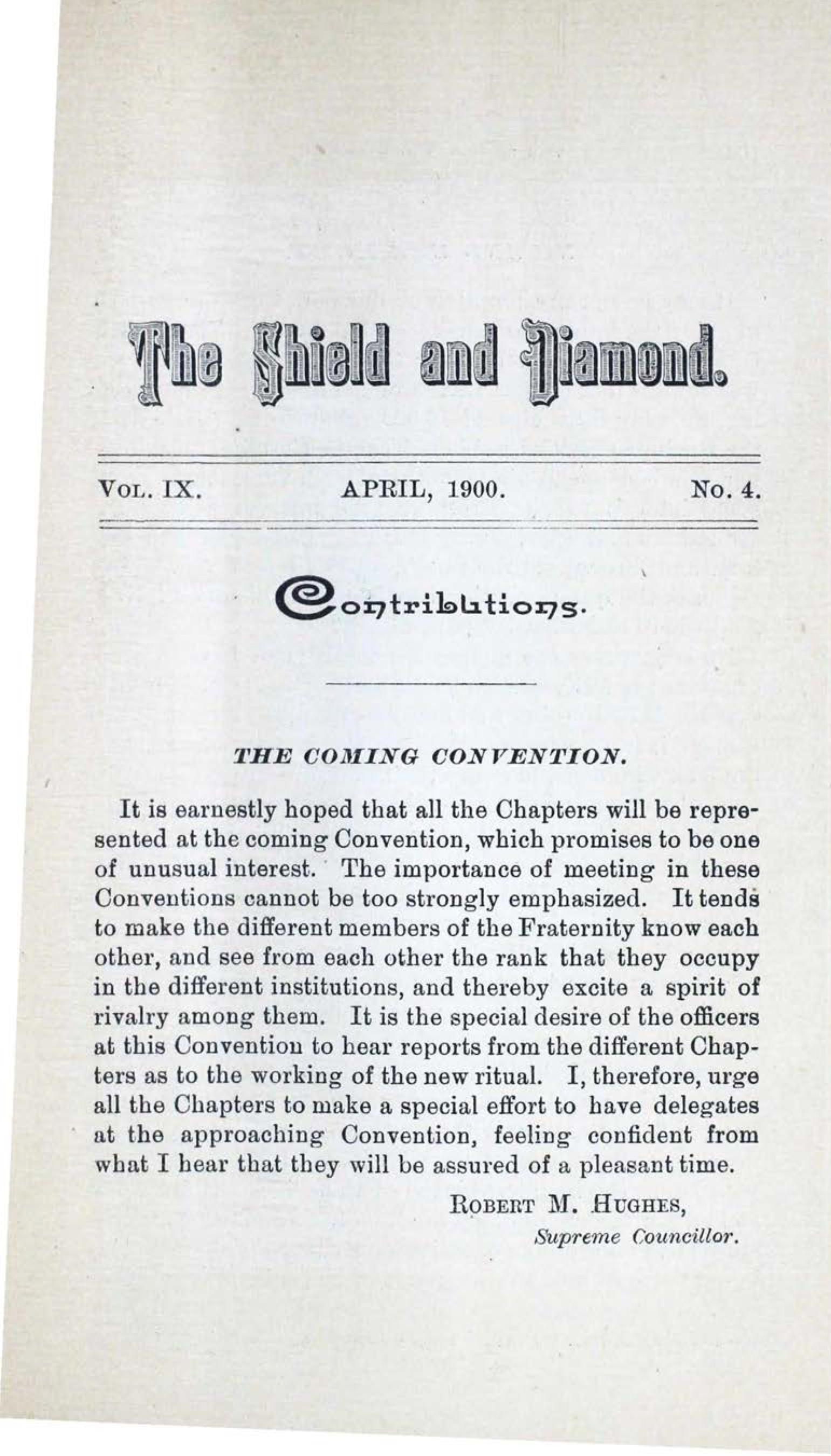 The Coming Convention